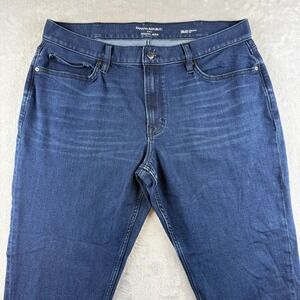 Banana Republic Traveler Jeans Mens 38x32 Blue Athletic Fit Stretch Dark Denim